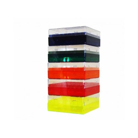 Scientific Specialties Cryo-Freeze Storage Box, 81 Capacity, Vented, Assorted, 5/pk, 5PK 145981